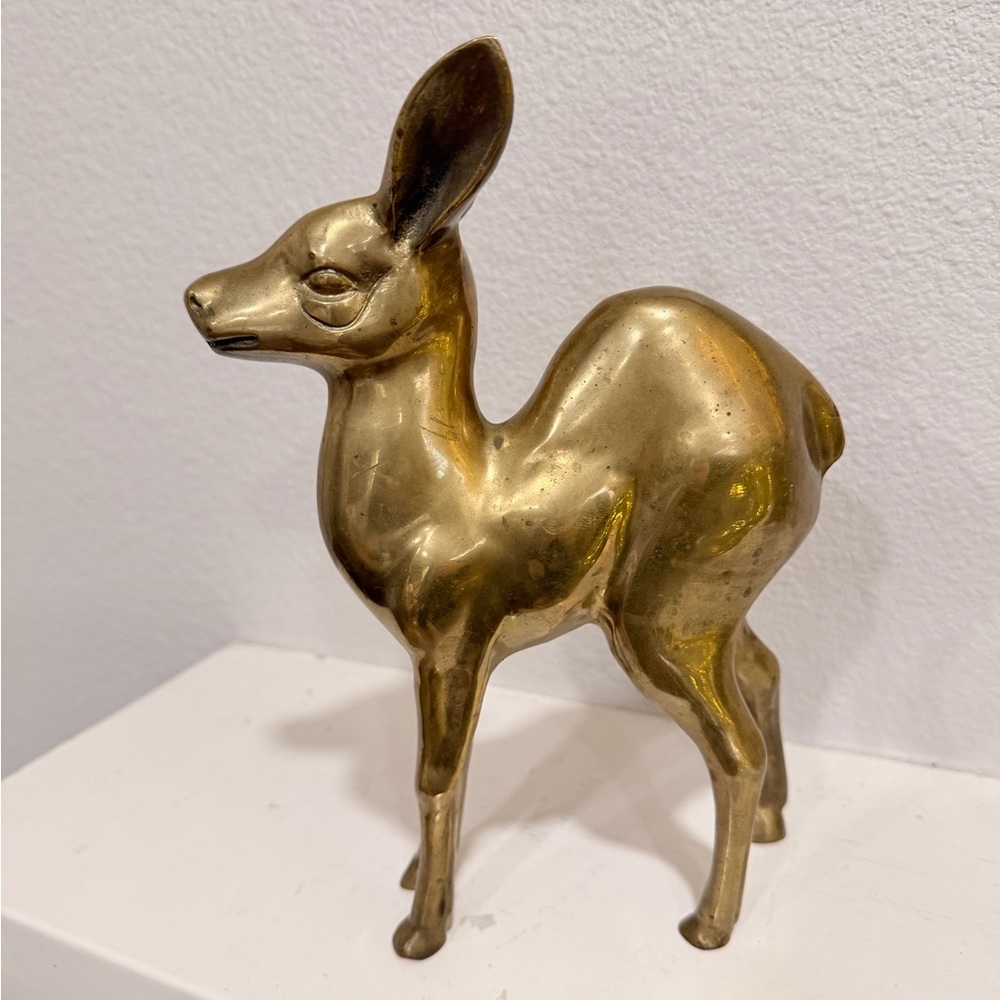 Vintage‎ Solid Brass Giraffe Figurine – Mid Century Modern Decor